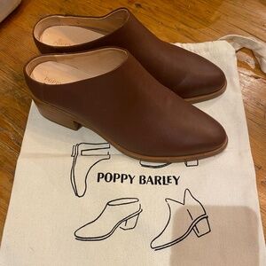 The Heeled Mule in brown